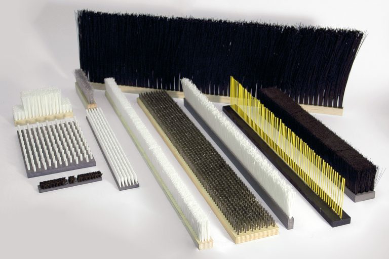 Flat punched industrial brushes