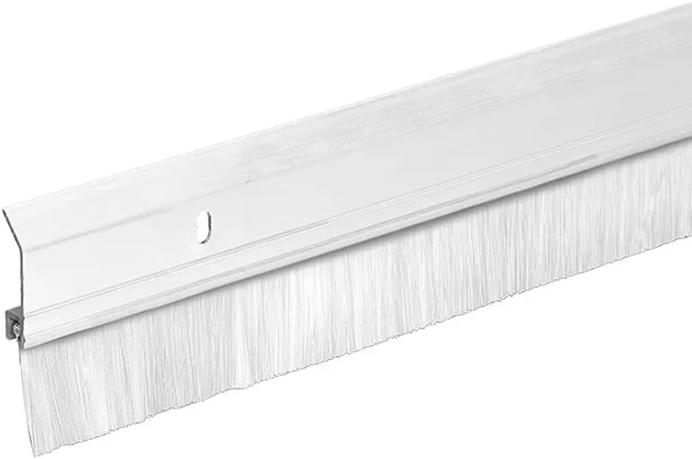 extra aluminum brush door sweep white